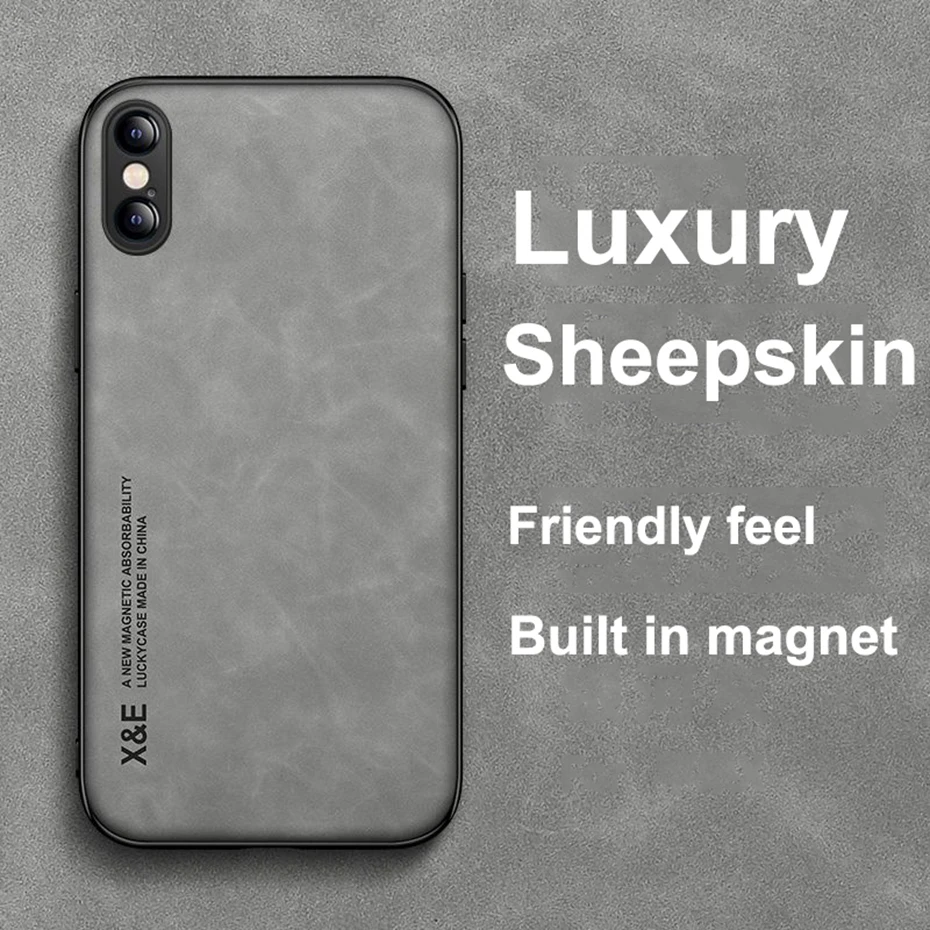 Premium Luxury Genuine Leather Magnetic Phone Case - Soft Shell Design
