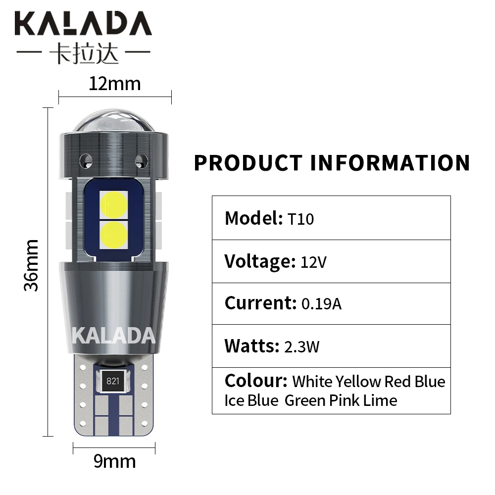ڵ ׸ ̵ Ʈ Ŀ  , 2x ǰ W5W T10 LED CANBUS  , 5W5 12V 3030 SMD, ſ  ڵ 