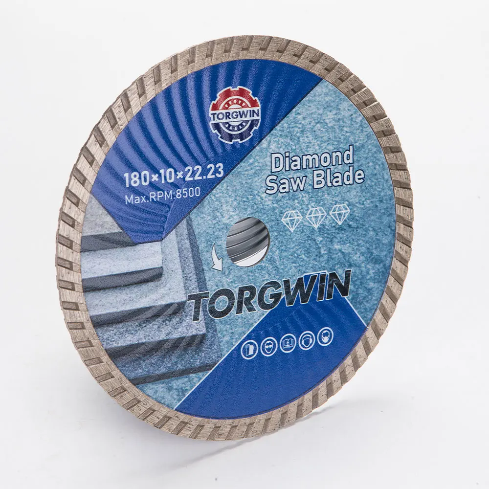 BGTEC Diamond Tile Blade 180mm Super Thin Turbo Rim Concrete Porcelain Saw Blade With 22 23mm Arbor For Cutting Porcelain Tile Ceramic Granite Marble Hard Material Cutting Disc