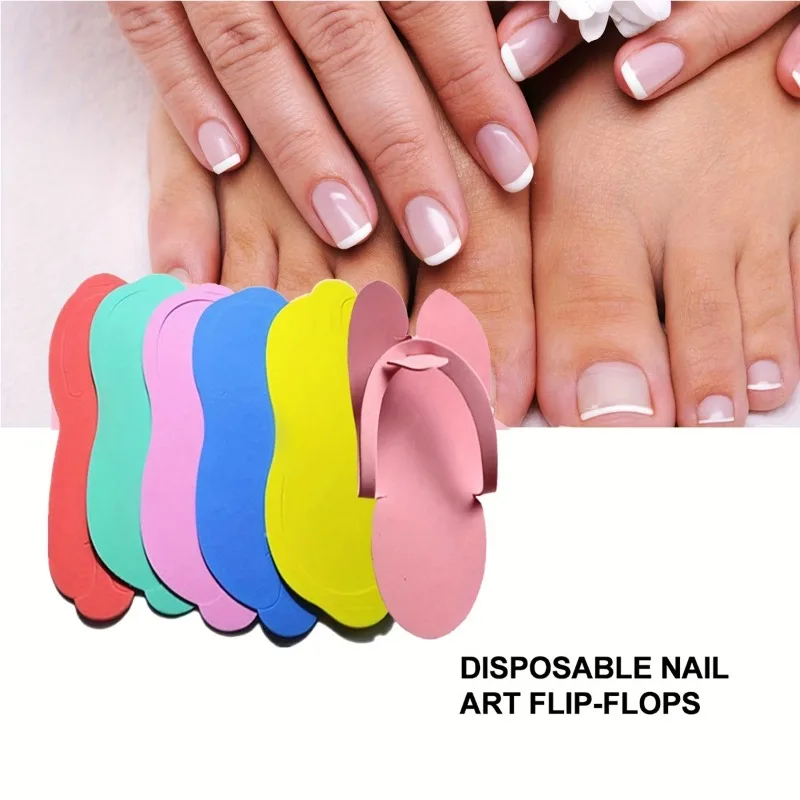 6/12/24 Pairs/bag Manicure Foot Slippers Pedicure Slippper Flip Flops For Salon Nail Spa Foot care tools Manicure tools nail art tools
