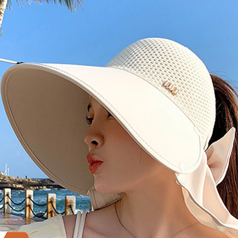 Damen Sonnenblende Mit Breiter Krempe Für Uv-schutz Am Strand_voghion.com