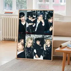 Kpop Stray Kids Poster Art Painting for Home and Living Room Decoration (White4)