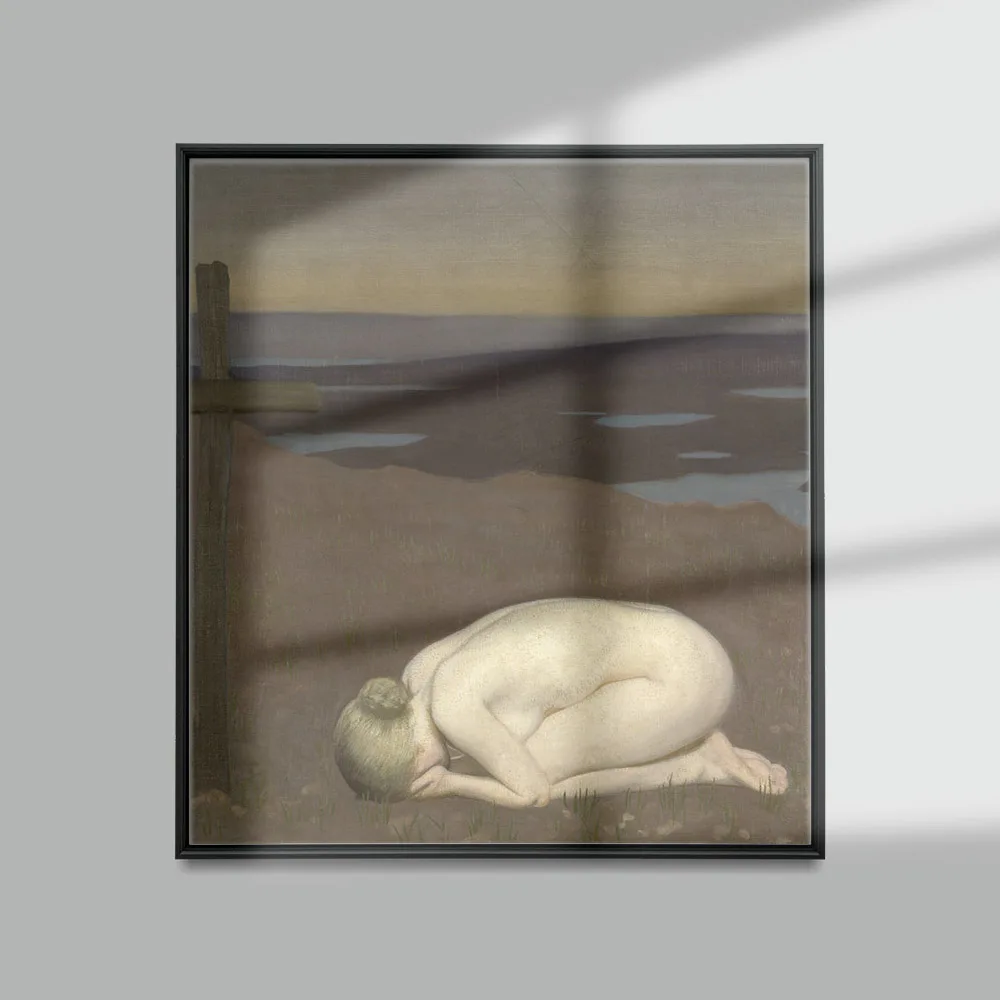 

George Clausen Vintage Poster Youth Mourning Canvas Painting Print Antique Wall Art Picture Home Decor