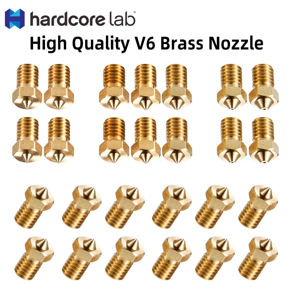 3PCS TOP Quality V6 Nozzle Durable Non-Stick High Temperture Printing for 3D Printer Hotend Compatible With E3D V6  Brass Nozzle