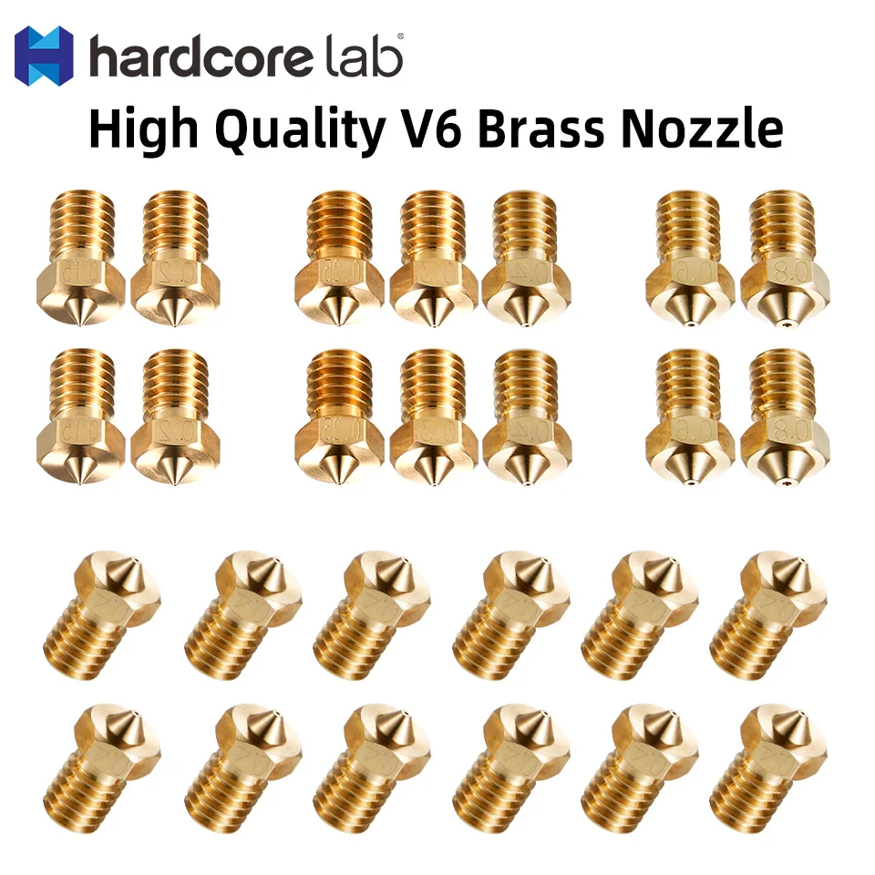 

3PCS TOP Quality V6 Nozzle Durable Non-Stick High Temperture Printing for 3D Printer Hotend Compatible With E3D V6 Brass Nozzle