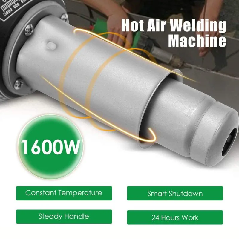 220V 1600W Integrated Plastic Welding Gun Temperature Adjusting Plastic Welding Torch Hot Air Torch Heat Gun With Tool Set 6