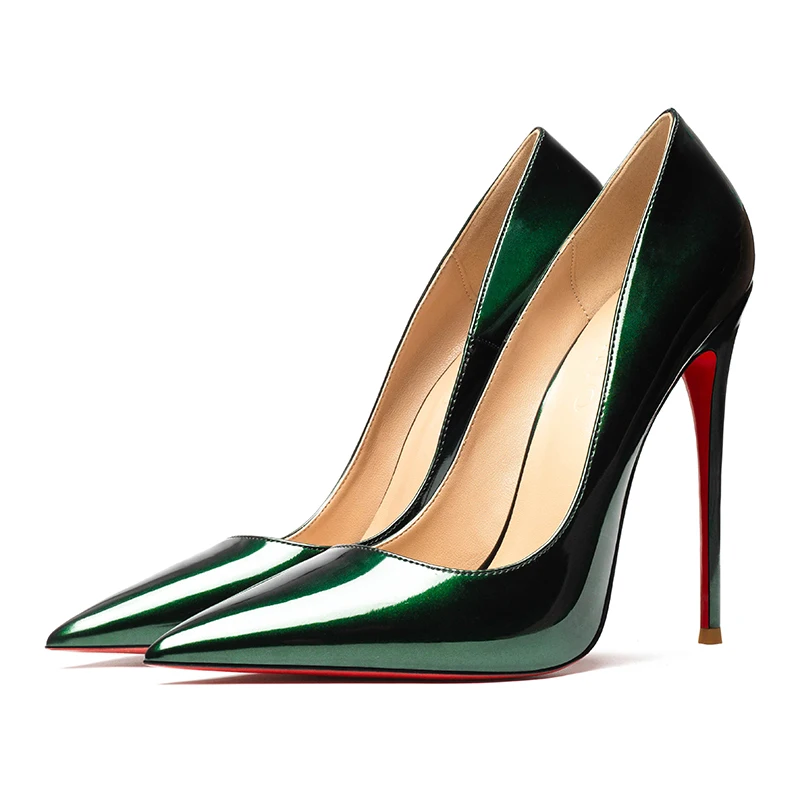 shoes woman 2024 trend Luxury Genuine Leather High Heels Shoes Pointed Toes Sexy Classics Pumps 12cm women's Shoes Size 33-45 2
