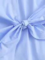 Women's Chic Long Sleeve Button-Up Blouse Fashion Bow Tied Shirt Stylish Female Top - Image 6