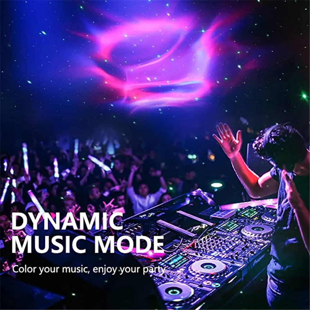 LED Nebula Projector Lighting Ambiance Night Light Star Laser Lights USB Bedroom Decor Party DJ Kids