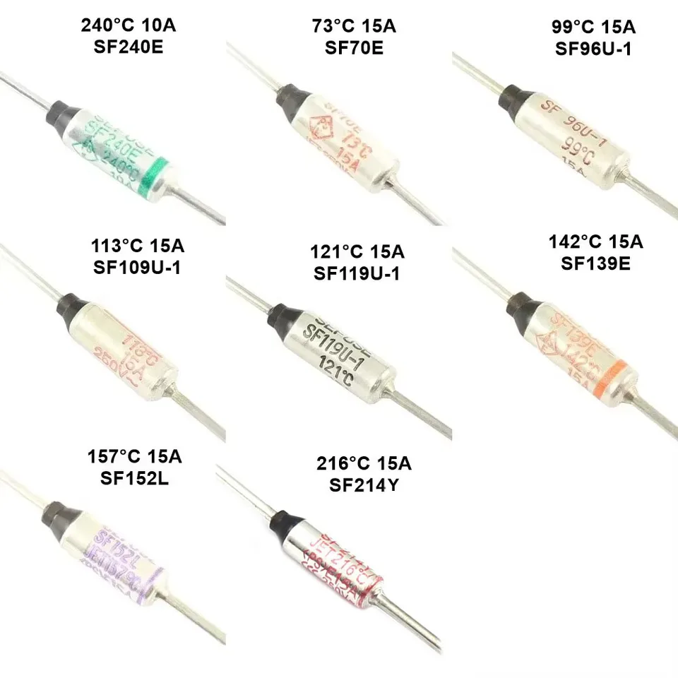 Fusible Thermique 250V 10A 121°C - RY - Neuf Pour Appareils Électriques