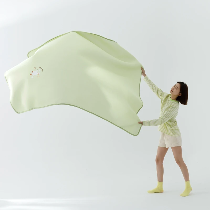 라텍스 섬유 침구 세트, 쿨 매트 키트, 베개 커버가 있는 홍수 가능한 매트리스 커버, 탄성 고무 밴드, 캔디 컬러 여름 2/3Pcs