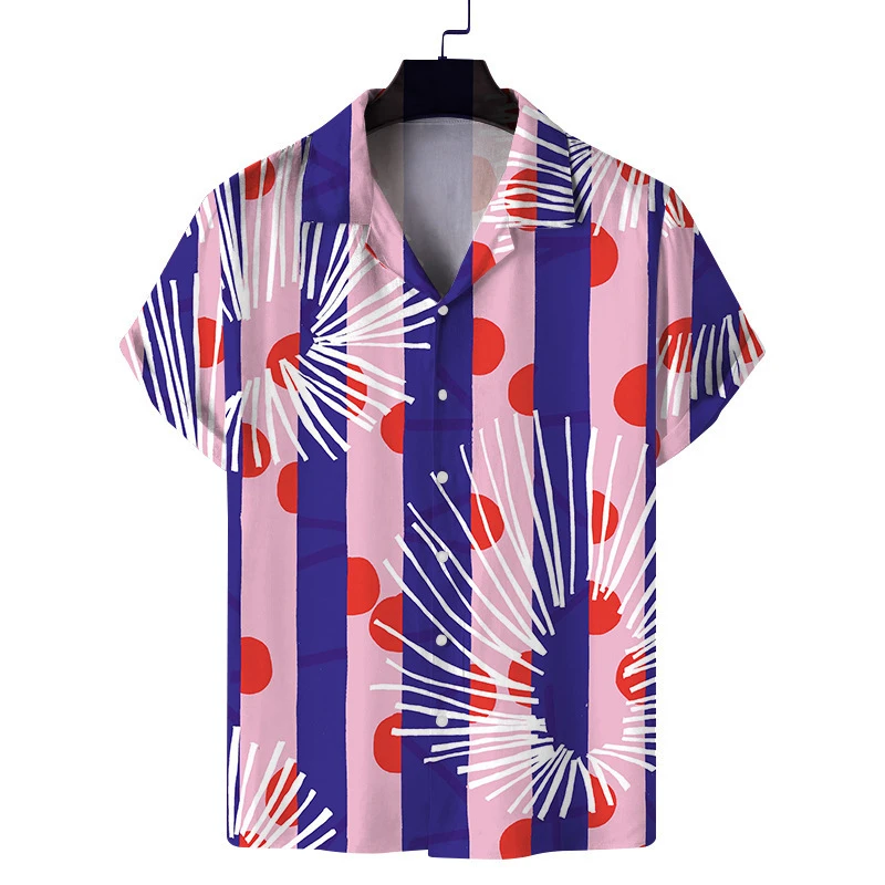 Mens Designer Clothing 3D Print Shirt Oversized Summer 2024 Travel Hawaii Beach Hawaiian Harajuku Pattern Camisa Masculino Lapel 3