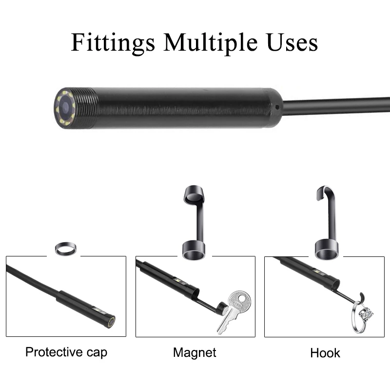 Industrial Endoscope Camera 4.3" Screen 8mm Single & Dual Lens IP68 Waterproof LED Borescope Rigid Cable for Pipe Inspection inspection camera mini endoscope camera