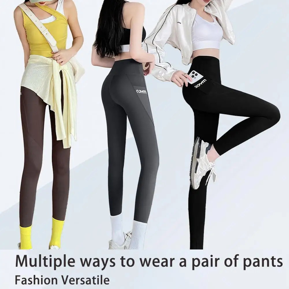Solid Seamless Leggings With Pocket Women Soft Workout Tights Fitness Outfits Yoga Pants High Waist Gym Wear Spandex Leggings