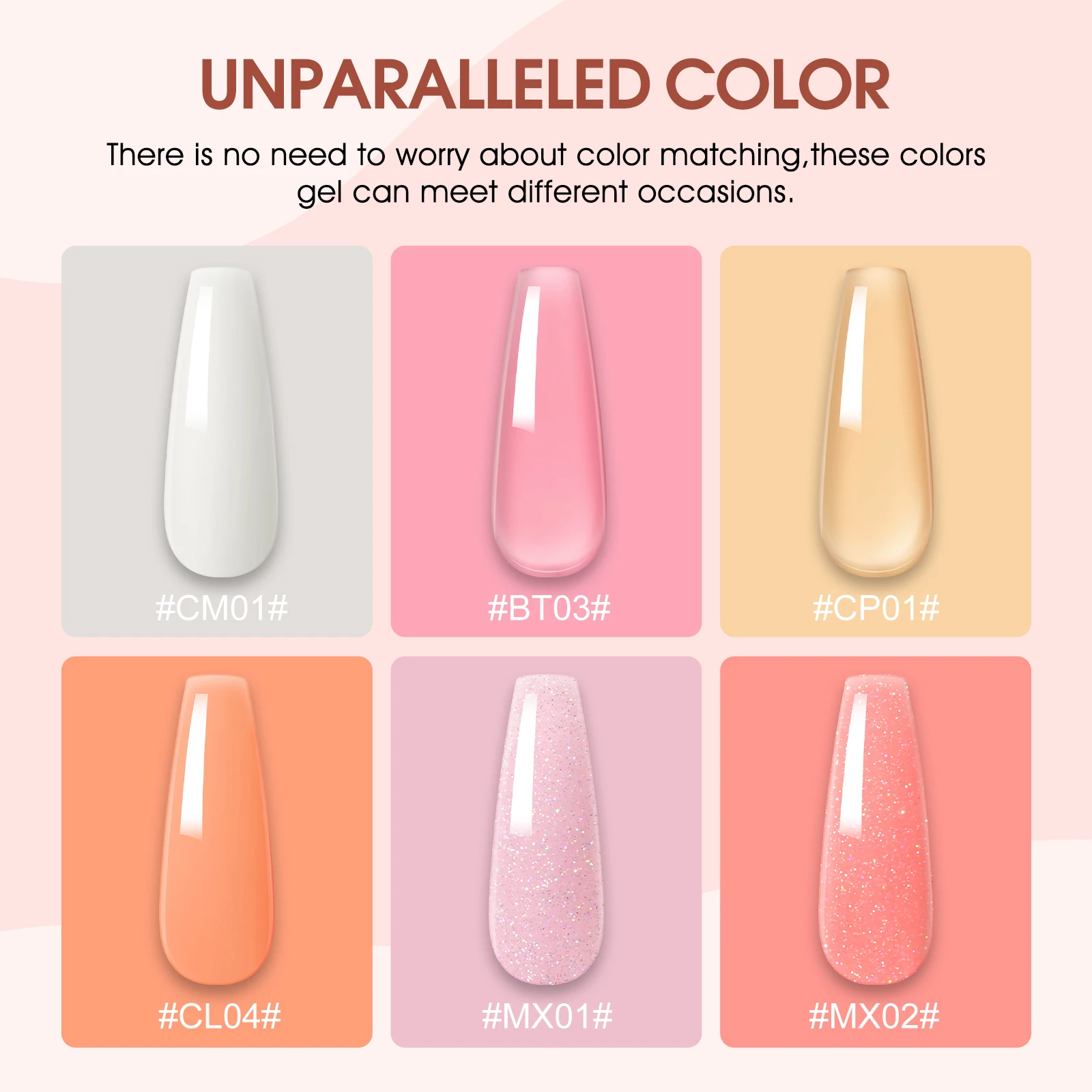 Coscelia Manicure Kits 6PCS Poly Extension Gel Slip Solution with Top and Base Coat Nail File Quick Building Mold Tip Nail Tools 2