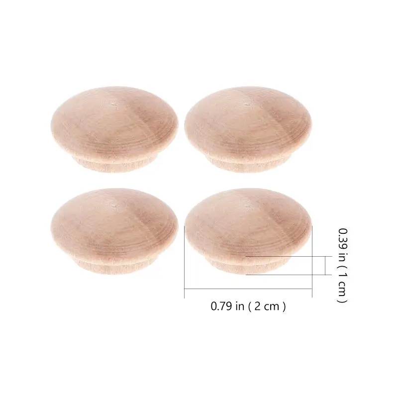 Description Picture 3 of itemPack of Mushroom Plugs Screw Hole Cover Button Plug Stair Plug Wood Hole Plugs Furniture Plug 20*15mm