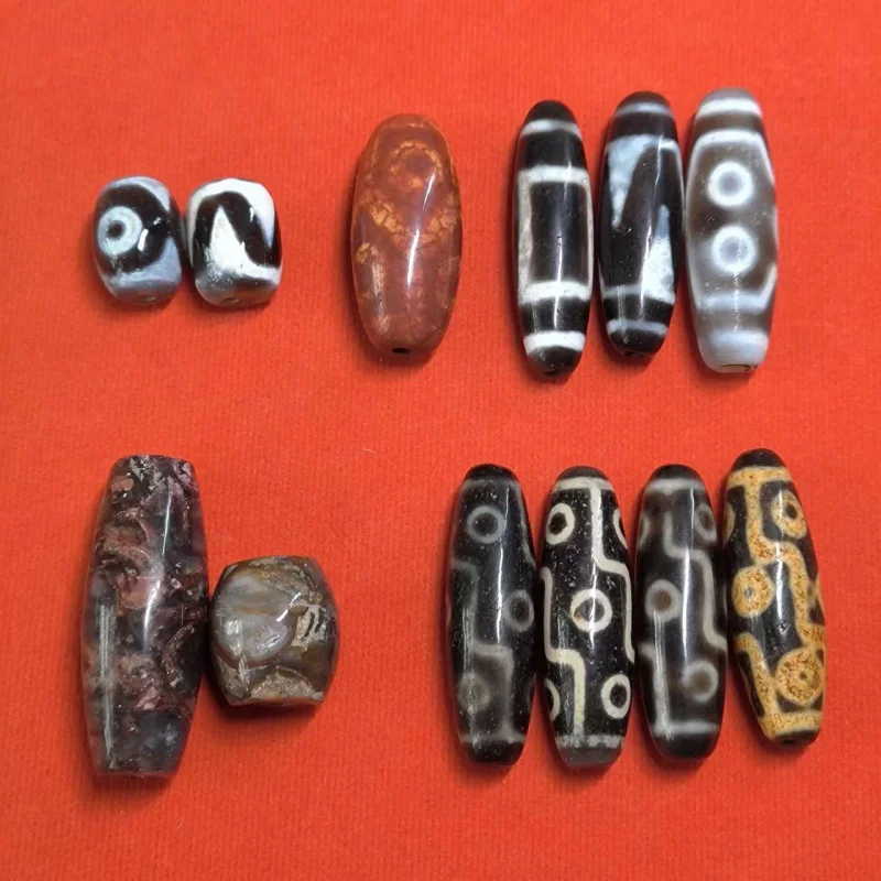 

12pcs/lot natural old agate dzi combination multiple varieties weathered Horseshoe diy bracelet necklace wholesale jewelry gem
