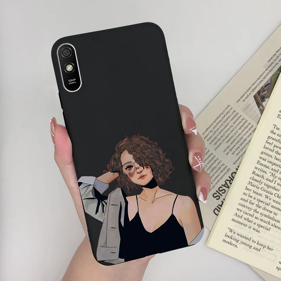 Fashionable Butterfly Heart Pattern Silicon Phone Cover for Xiaomi Redmi 9 Series