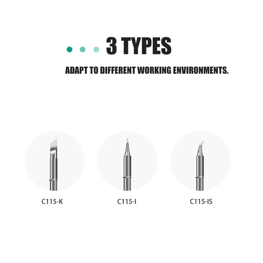 C115 Series Internal Heating Long Soldering Iron Tip For JBC115 T26  Precision Welding Workstation Soldering Station stick welding electrode holder