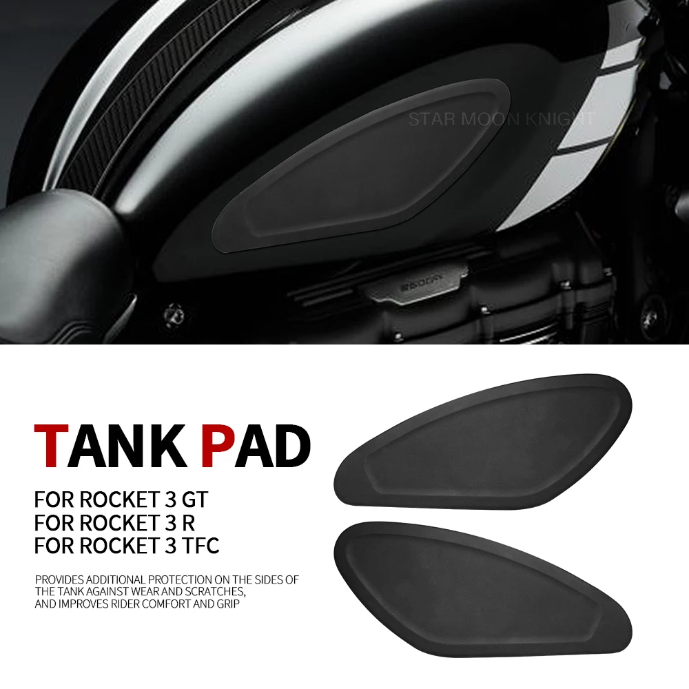 

For Rocket 3 GT R TFC Rocket3 Motorcycle Side Fuel Tank pad Tank Pads Protector Stickers Decal Gas Knee Grip Traction Pad