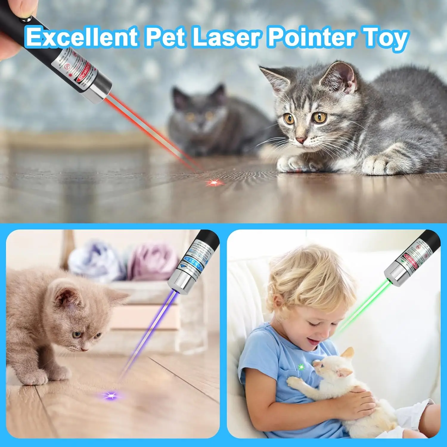 Mini 2 in1 Cat Keychain Laser pointer LED Training Torch Pet Cat Tickle Toy Flashlight With battery Light Portable