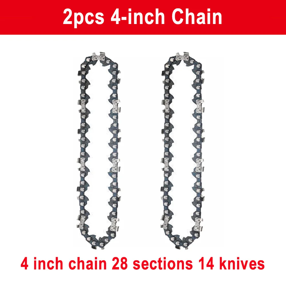 Mini Steel Chainsaw Chains - 4, 6, 8 Inch Electric Replacement Accessory