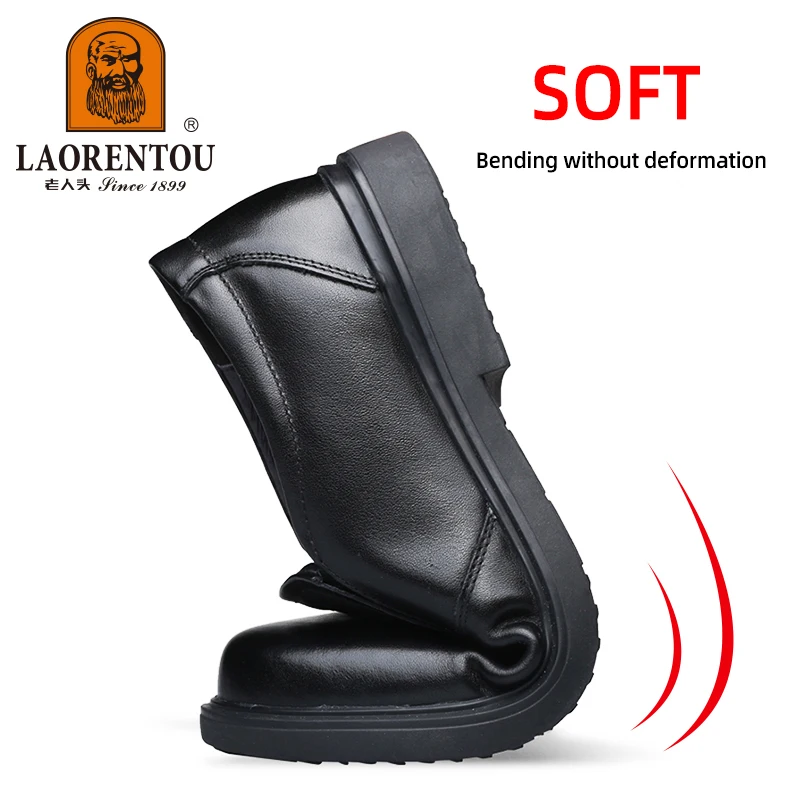 LAORENTOU breathable genuine leather, soft leather, middle-aged business and leisure leather shoes, men's driving shoes 128803 3