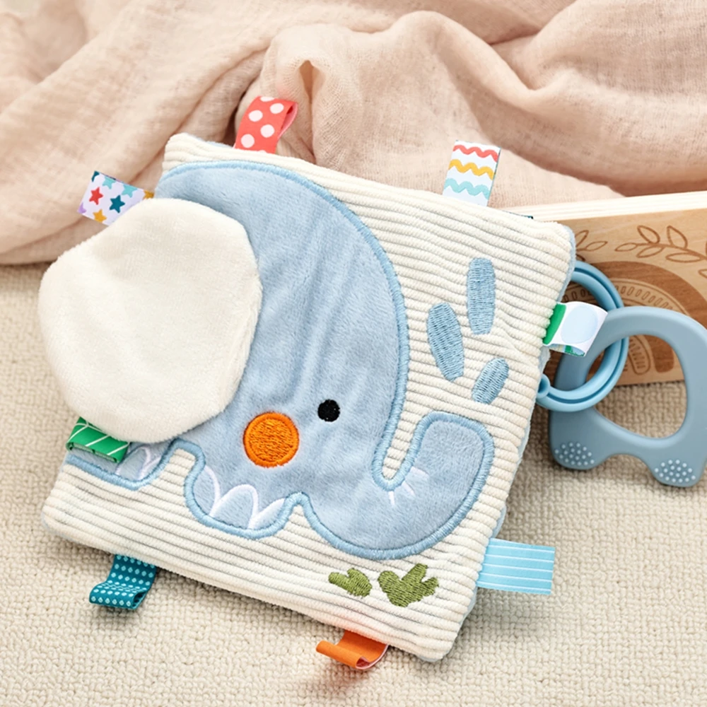 Baby Stoffbuch zum Fühlen und Berühren, Hochkontrast-Sensorikspielzeug, Frühpädagogisches Aktivitätsbuch aus Stoff für Babys und Kleinkinder – Detail 10