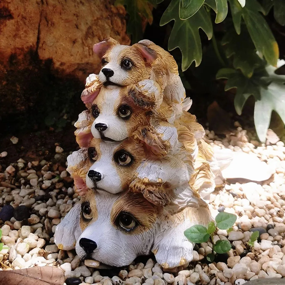 

Nordic Resin Dog Sculpture Ornaments Outdoor Courtyard Landscaping Simulation Dog Statue Balcony Furnishings Garden Decoration