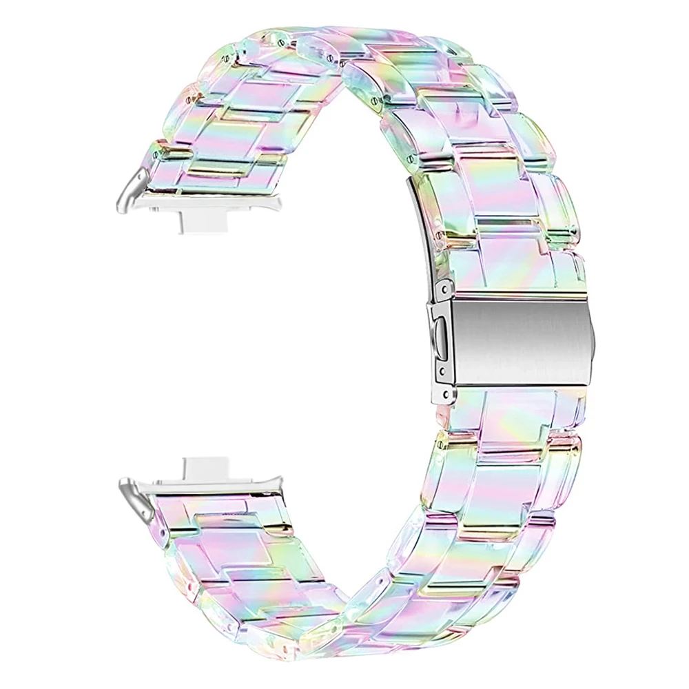 Colorful Transparent Resin Strap for Smart Watch Replacement Wrist Band