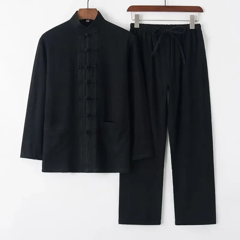 Cotton Blends Tai Chi Suit Kung Fu Wing Chun Uniform Martial Arts Wushu Clothes Jacket and Pants