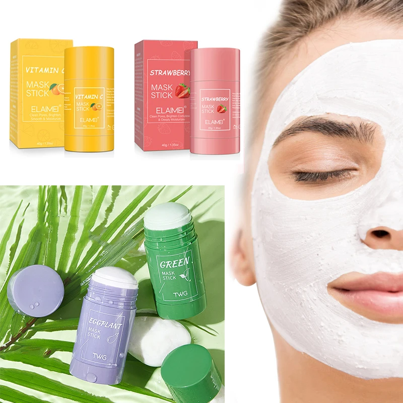 Mascarilla de té verde para la cara, barro de limpieza profunda, mascarilla  de arcilla purificante de té verde para eliminar puntos negros, antiacné  Sincero Hogar