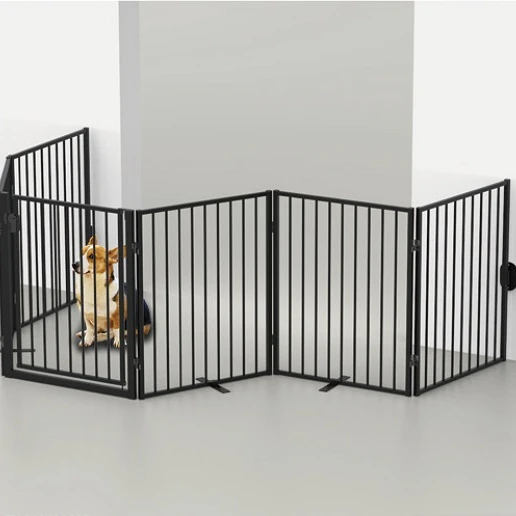 Clôture pliante en bois pour porte pour animaux de compagnie, pour portes, couloirs, escaliers et maison, idéale pour les chiens et les chiots