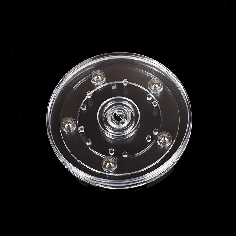 Crystal Clear 360° Rotating Display Stand – Elegant Turntable for Jewelry, Collectibles, and Retail Showcase