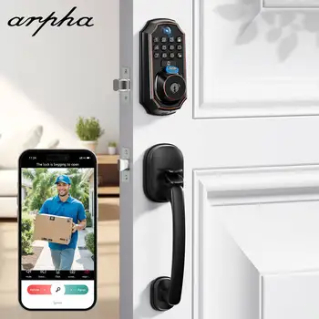 ARPHA Smart Lock D289H Smart WiFi Keyless Door Lock with Camera 5 in 1 Camera Fingerprint Entry App-Controlled Auto-Lock System 1