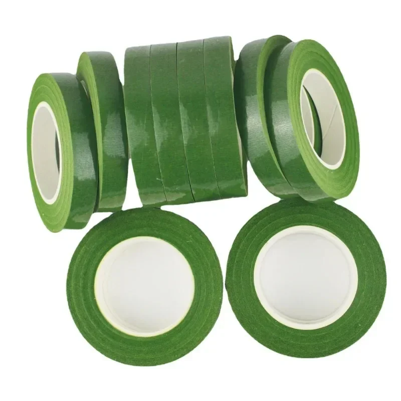 Self-adhesive Bouquet Floral Stem Tape Artificial Flower Stamen Wrapping Florist Green Brown Tapes DIY 12mm Flower Supplies grafting tape