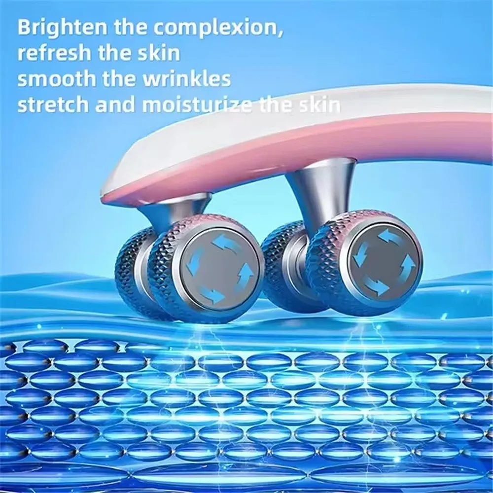 IFINE Beauty Portable 3D V Shape Face Roller Maasager EMS Facial Lifting Anti-aging Slimming Tightening Massage Device