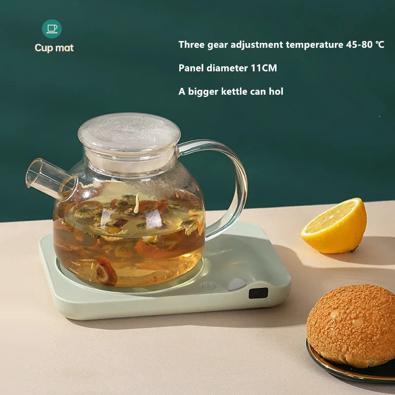 110V/220V Cup Warmer 3 Gear Coffee Mug Warmer Heating Coaster Smart Thermostatic Hot Plate Milk Tea Water Heating Pad Heater 3