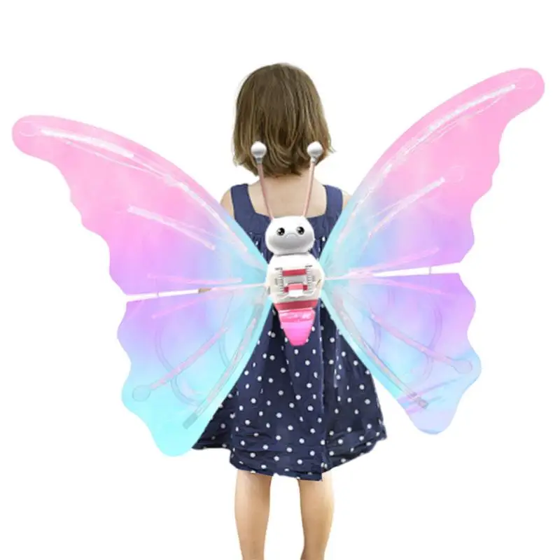 

Light Up Wings Electric Fairy Wings Light Up For Girls Toys Costume Elf Luminous Music LED Dress Up Props Butterfly Angel wings