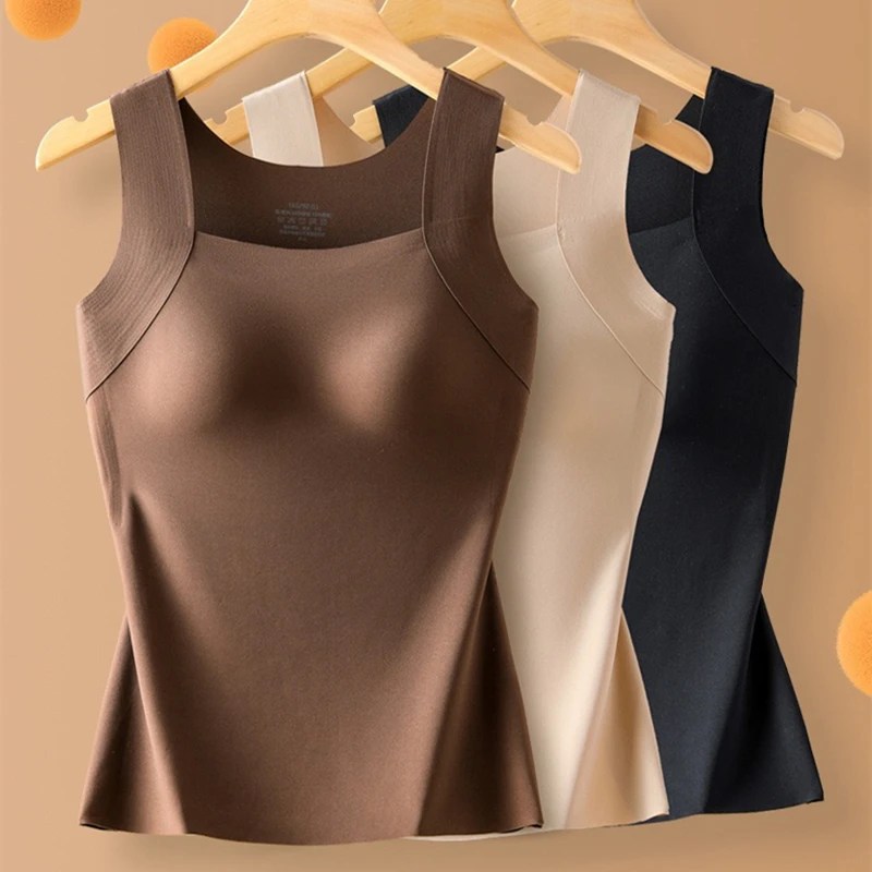 German Fleece Thermal Underwear High-Quality Autumn Winter Base Layer Warm Top Bra-Free Comfortable Undergarment