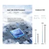 Chatreey T9 Mini PC Intel N100/N150 WIFI5 Windows 11 Ultra Small Pocket Computer Dual SSD Full Function Type-C 4K 60Hz RGB 4