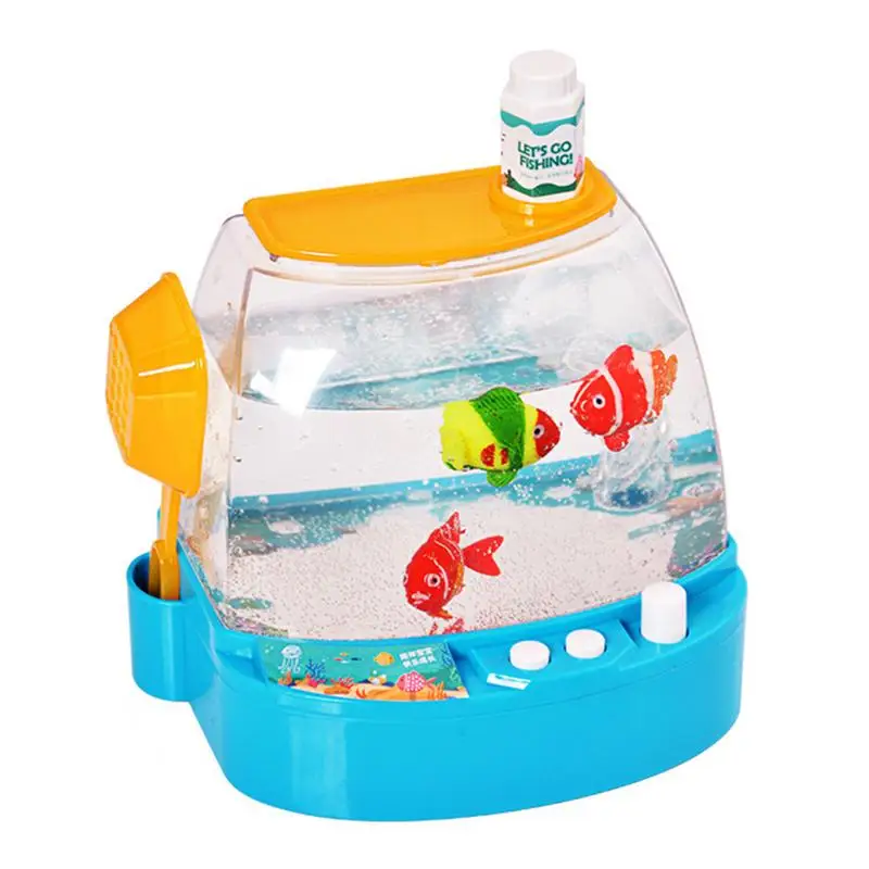 

Simulation Fish Tank Magnetic Stick Interesting Attraction And Feeding Interactive Toy For Children Fishing