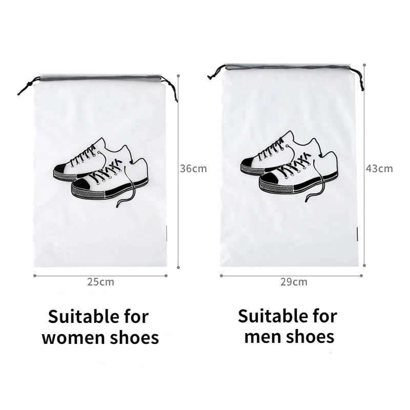 Description Picture 4 of itemWaterproof Shoes Bag for Travel Portable Shoe Suitcase Storage Bag Organize EVA Tote Transparent Drawstring Bag Dustproof Covers