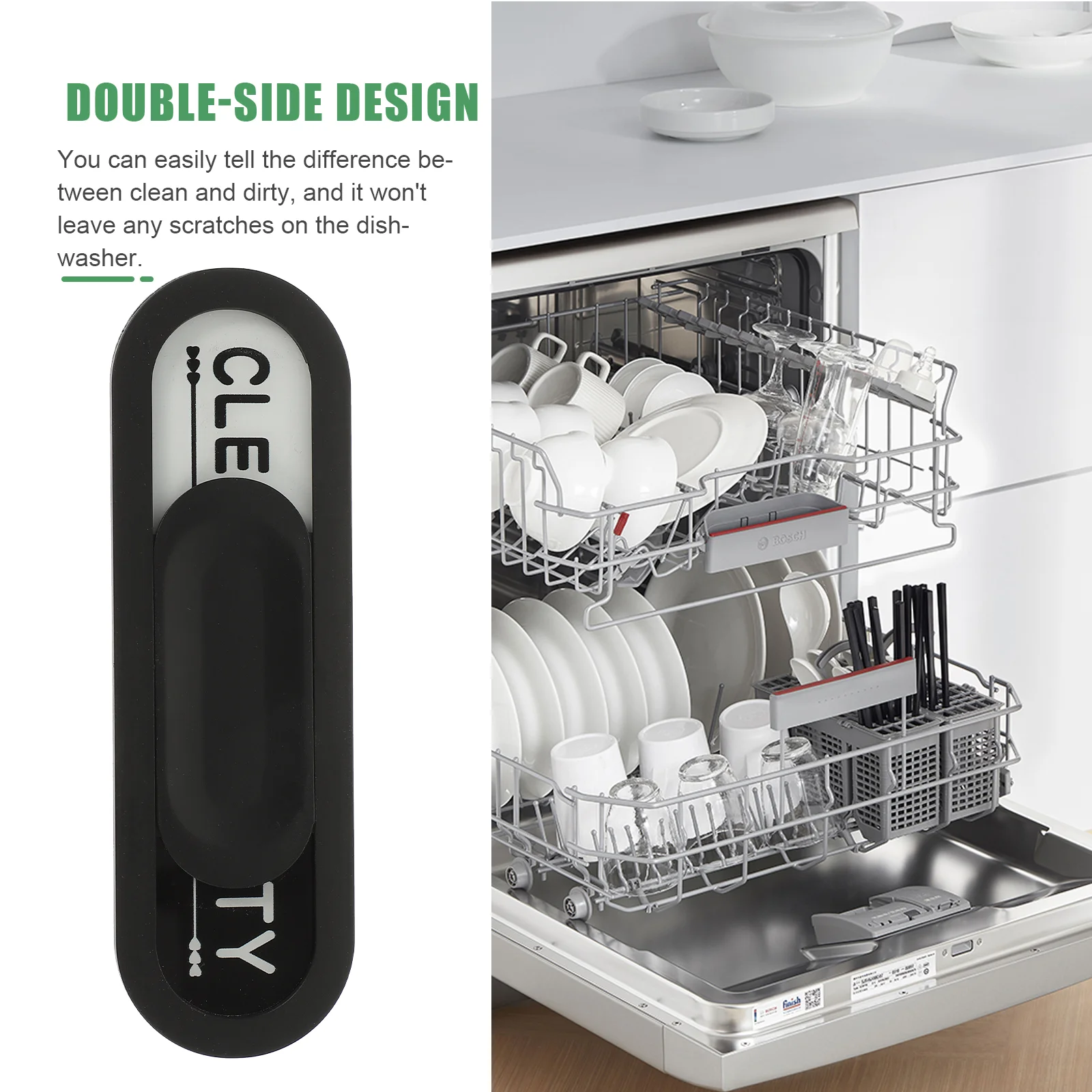 Dishwasher Magnet Oval Clean Dirty Sign Magnetic Non-Scratching Sliding Indicator Replacement Clean Dirty Dishwasher Sticker magnetic sticker magnetic fridge stickers dishwasher magnet