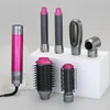 ENZO 220V Professional Multifunctional 6 in 1 Hair Dryer Hair Curler Straighter Hot Air Comb Box Set Styling Tools Negative Ions 4