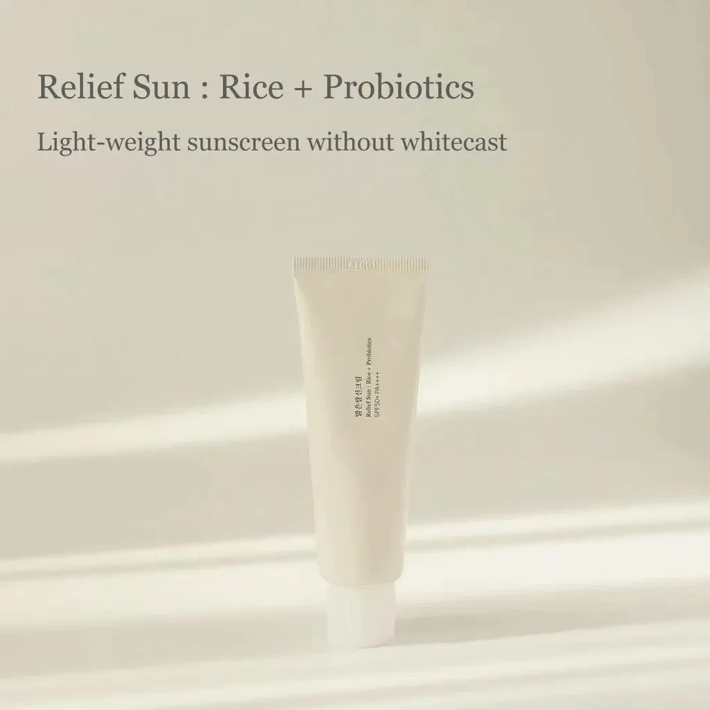 SPF50+ Korean Rice Probiotic Sunscreen Solar Blocker Skin Whitening Cream Anti UV Sun Block Facial Mild Moisturizer Serum 50ml