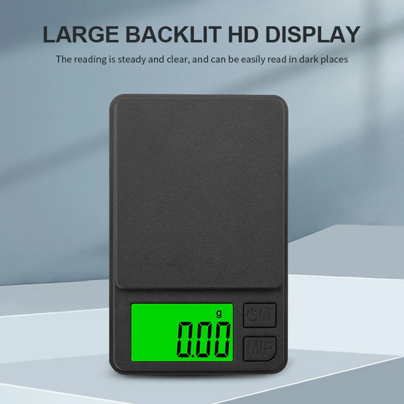 Compact Digital Pocket Scale with LCD Display - Black