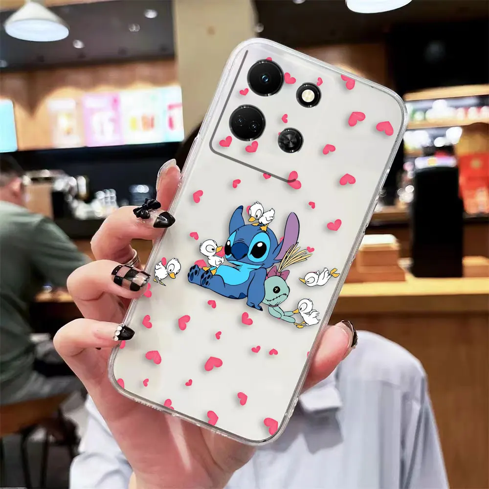 thumbnail image 1 of Clear Phone Case For Infinix NOTE 10 11 12 30 30i SMART 5 6 7 ZERO CAMON 19 20 PRO Case Funda Shell Lilo & Stitch Cartoon Anime, 1 of 5