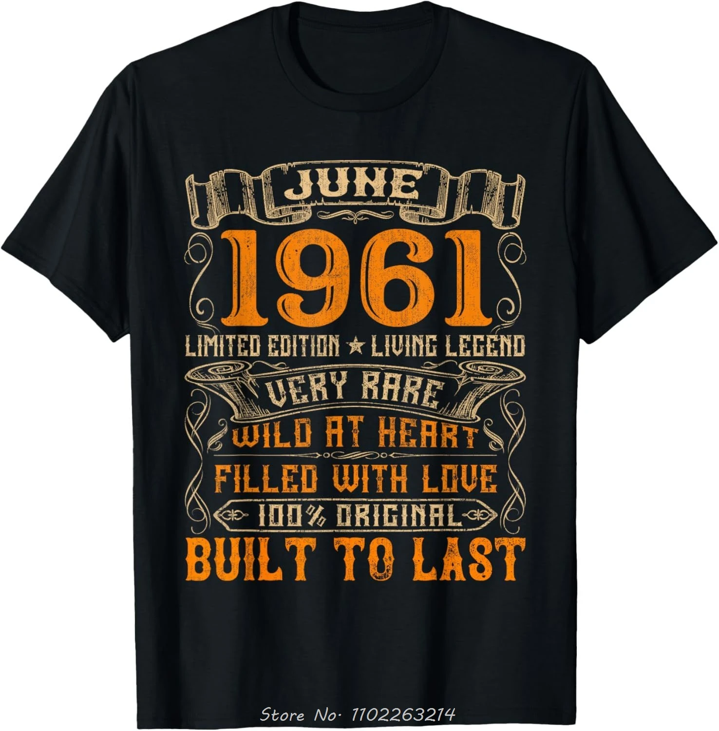 Vintage 1961 Oversized Men's Cotton T-Shirt – Birthday Edition