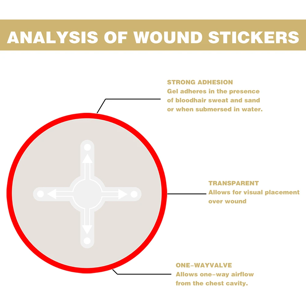 6pcs Wound Stickers Sticky Easily Seal Vented First Aid Patch Breathable Adhesive Wound Dressing Waterproof Safety Survival Tool